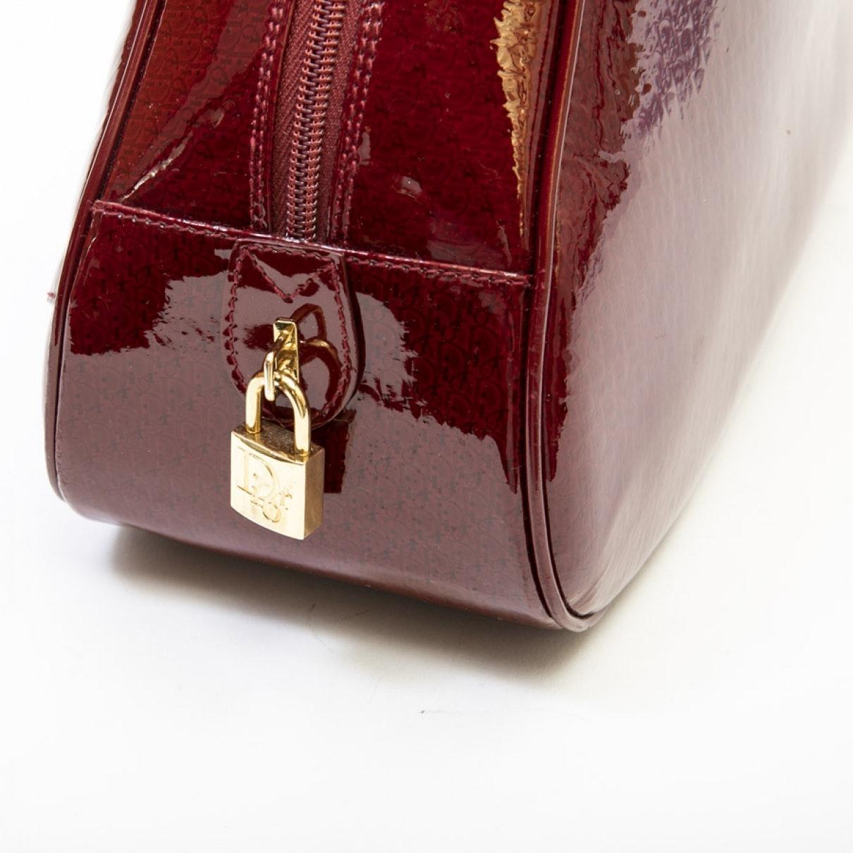 Dior Saddle Red Patent Leather Handbag - Lyst