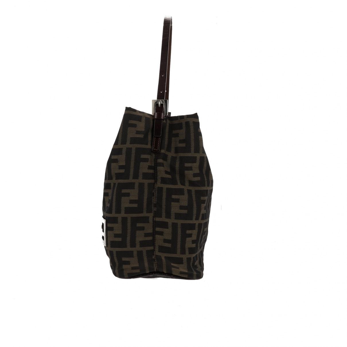 Fendi Brown Cloth Handbag - Lyst
