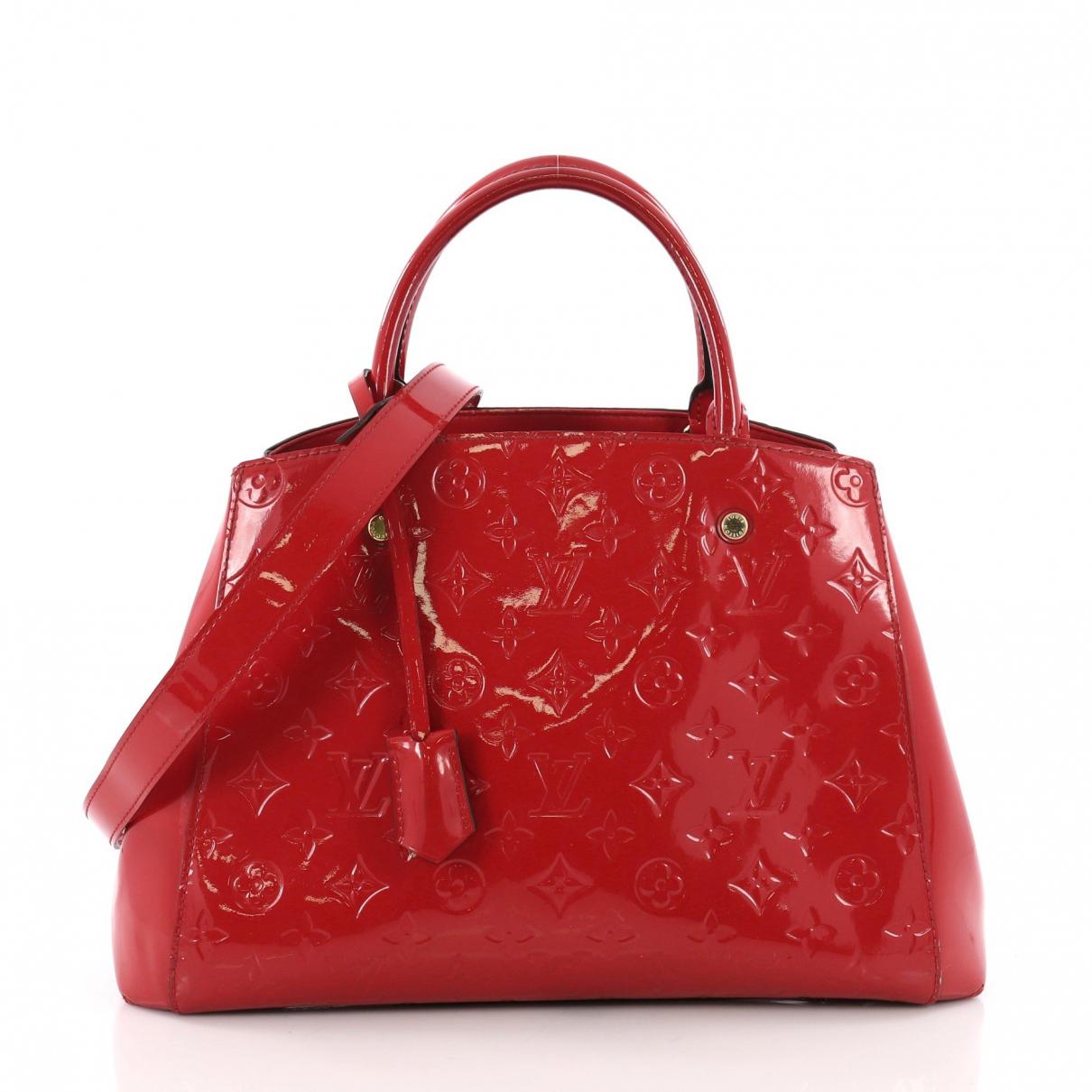 red patent leather pocketbook