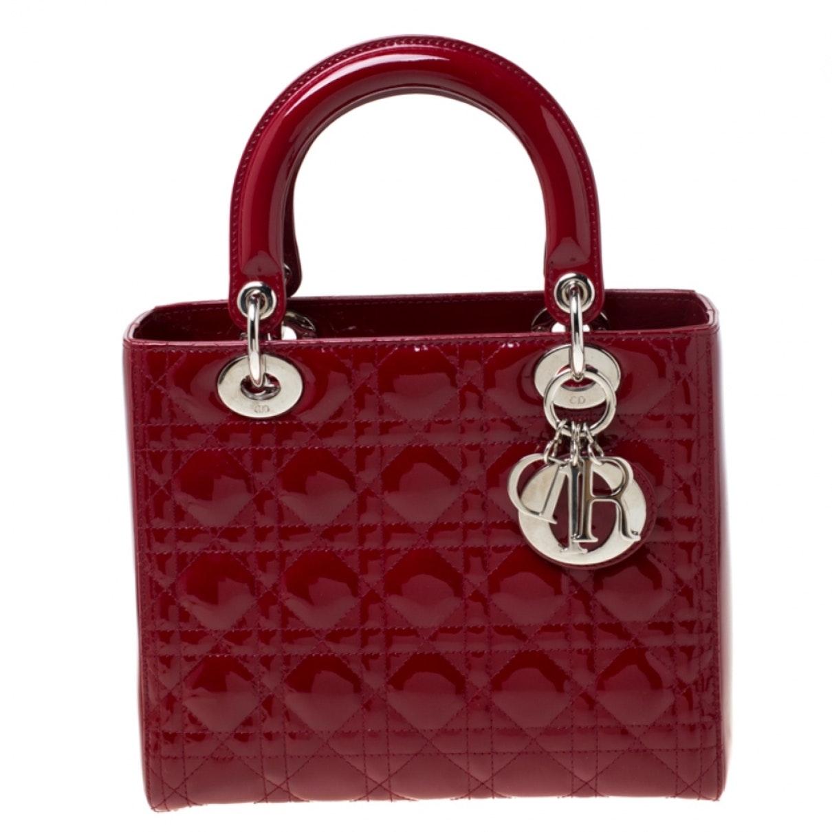 red patent leather pocketbook
