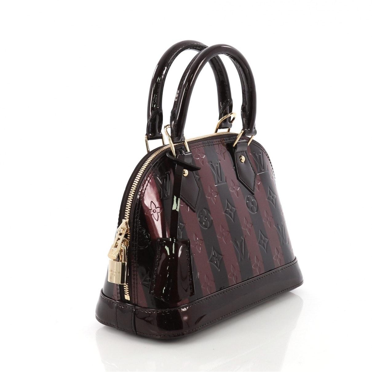 Louis Vuitton Alma Purple Patent Leather Handbag - Lyst