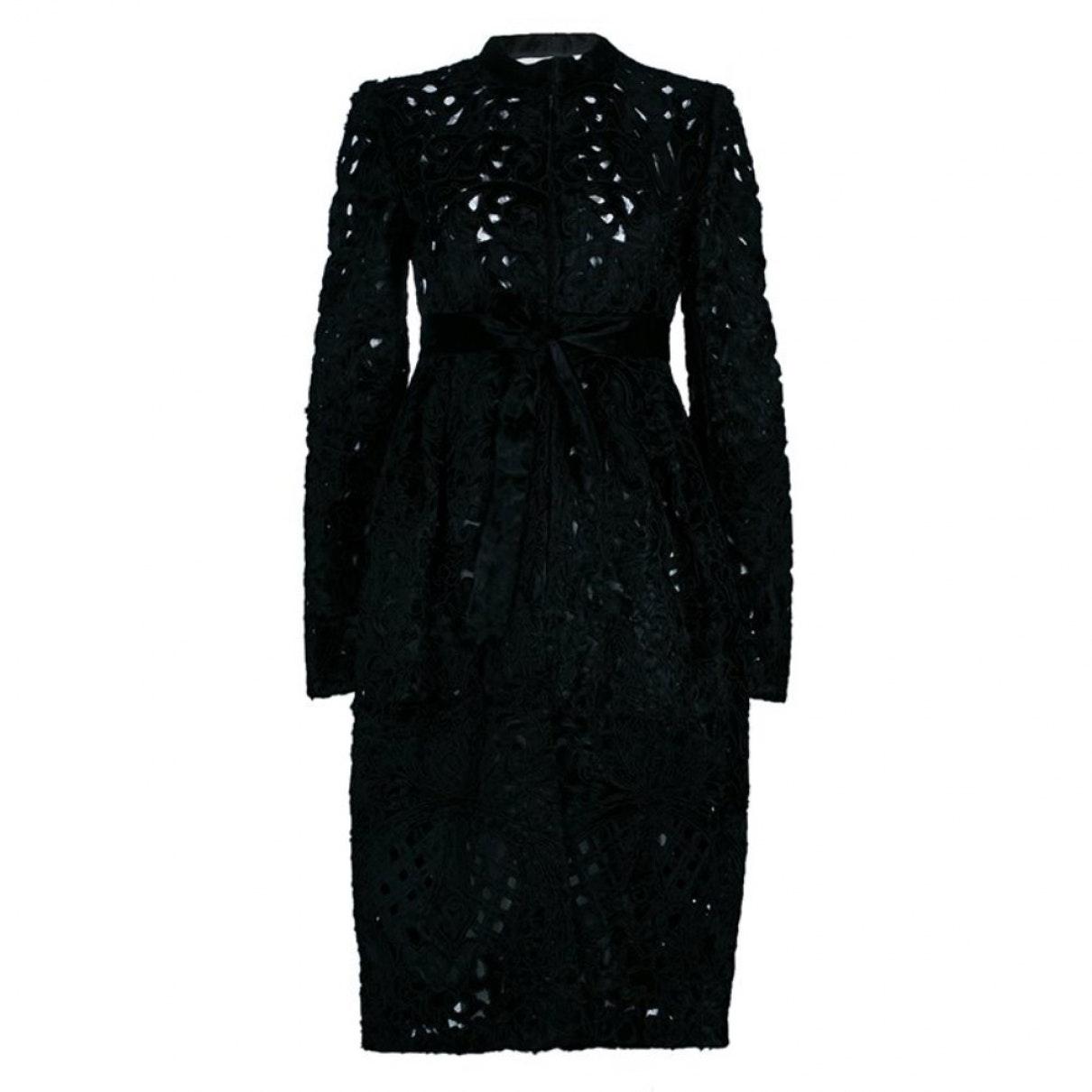Valentino Black Silk Dress - Lyst