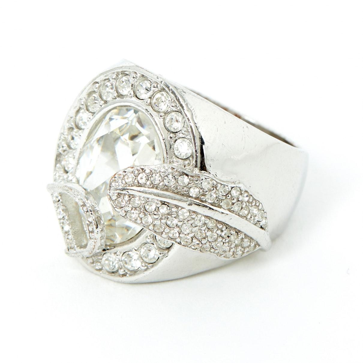 Dior Silver Metal Ring in Metallic Lyst