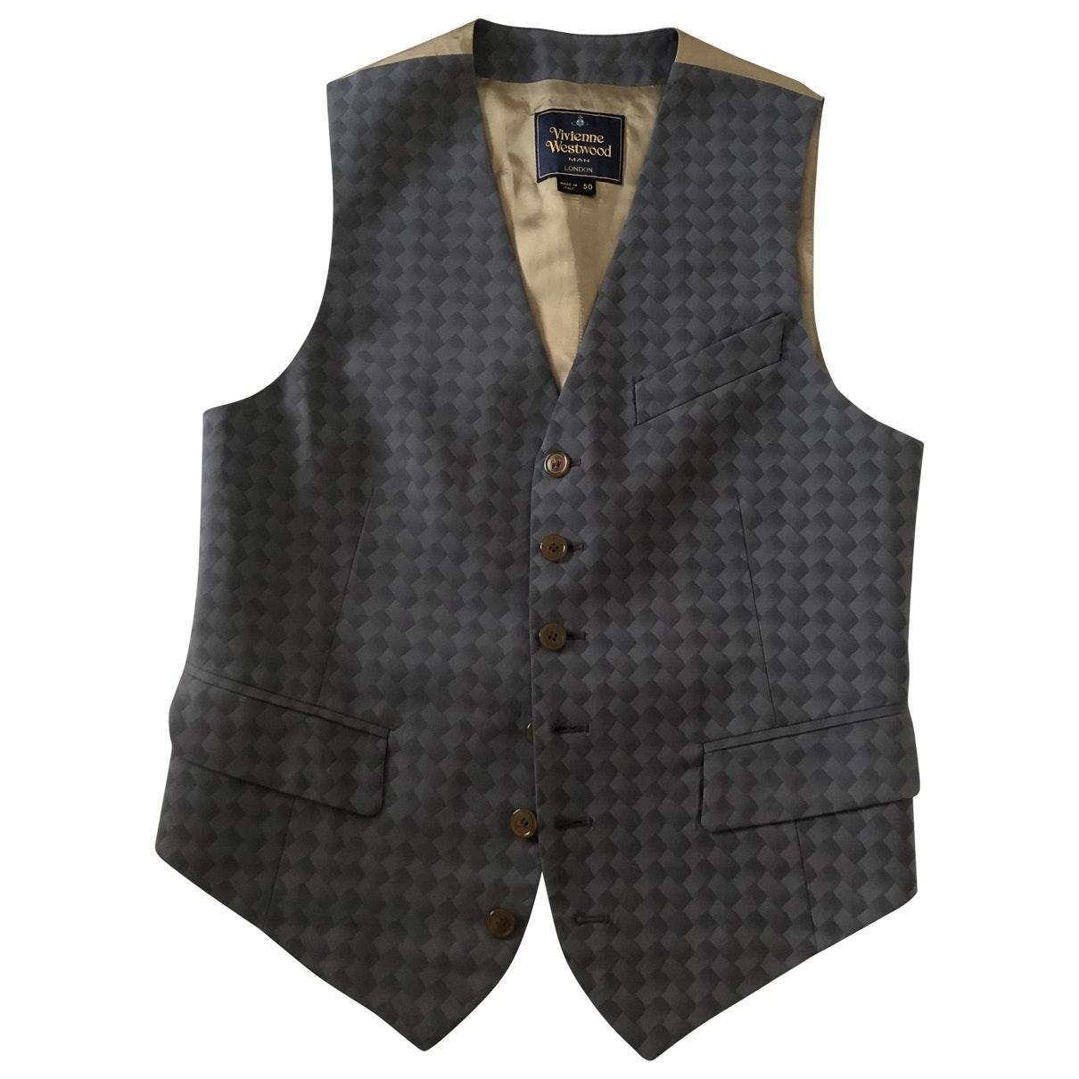 Vivienne Westwood Wool Vest in Grey (Gray) for Men - Lyst