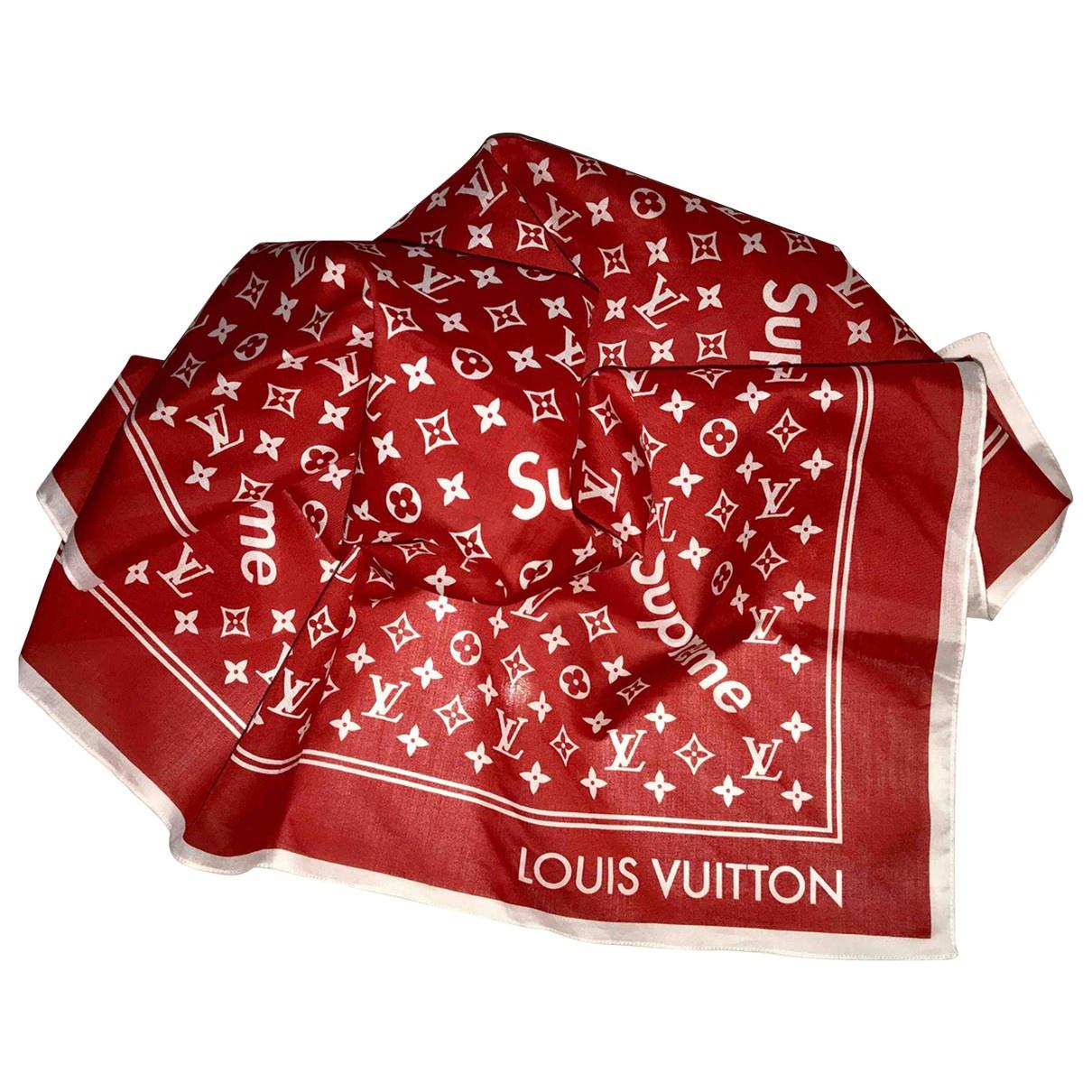 Louis Vuitton Pre-owned Scarf & Pocket Square in Red for Men - Lyst