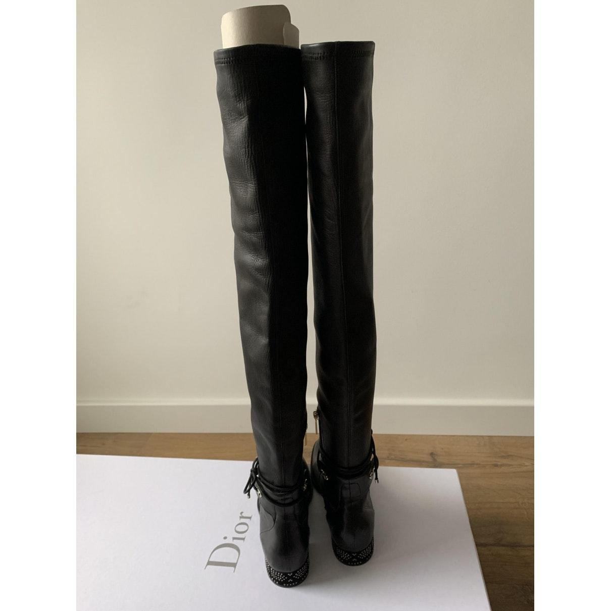 Dior Leather Boots in Black Lyst