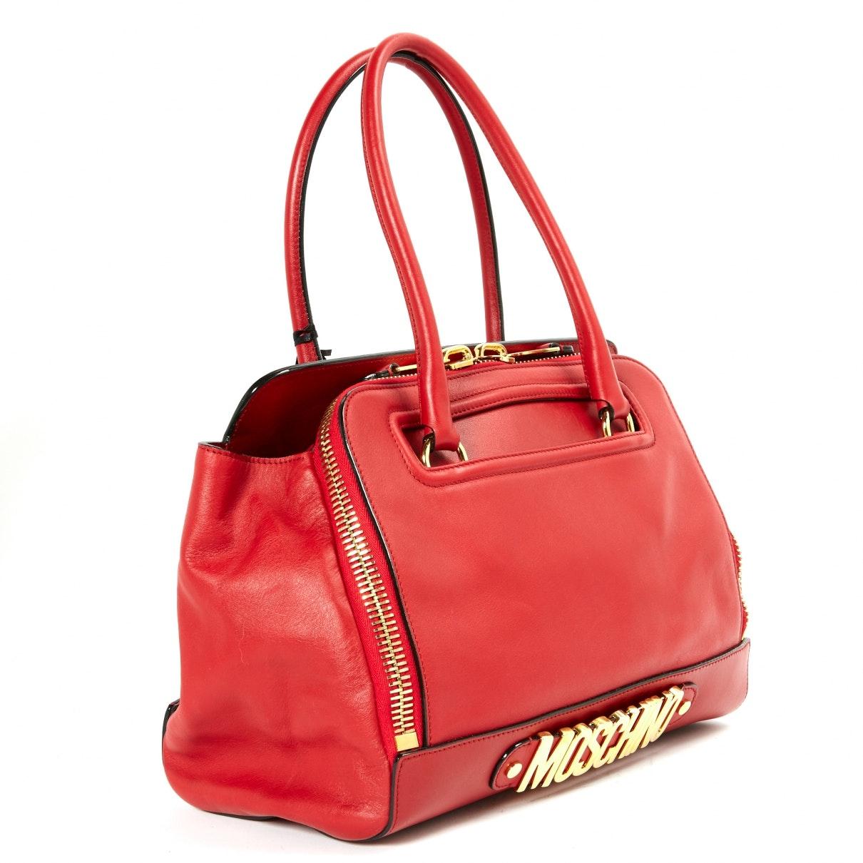 Moschino \n Red Leather Handbag Lyst