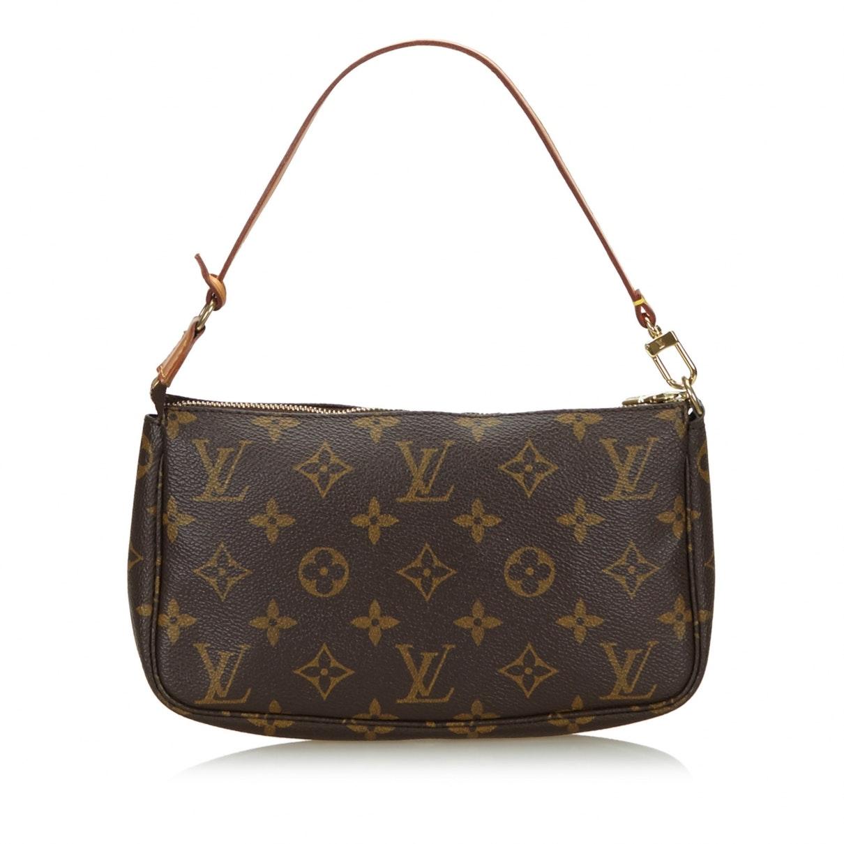 Louis Vuitton Canvas Pre-owned Pochette Handbag in Brown - Lyst