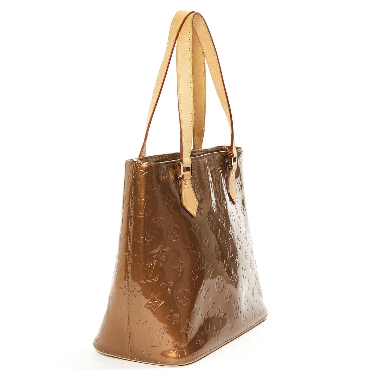 Louis Vuitton Brown Patent Leather Handbag - Lyst