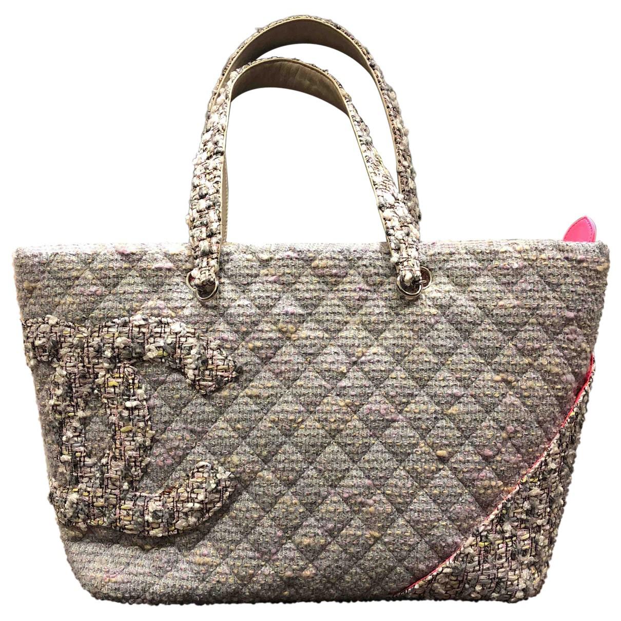 chanel tweed tote bag