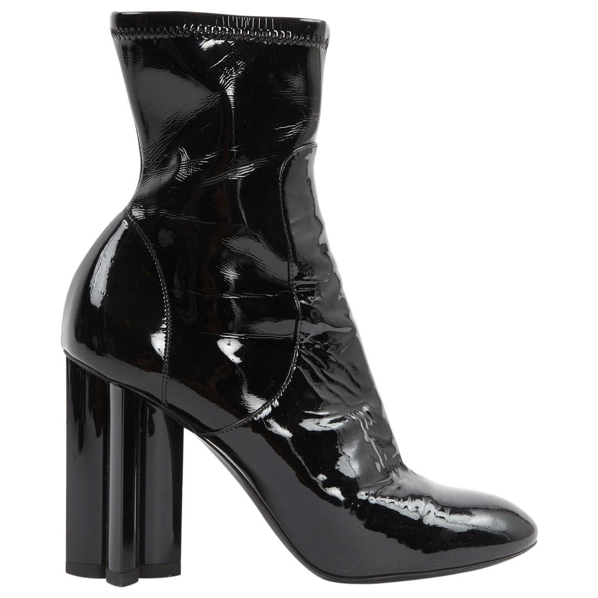 Louis Vuitton Pre-owned Black Leather Ankle Boots in Black - Lyst