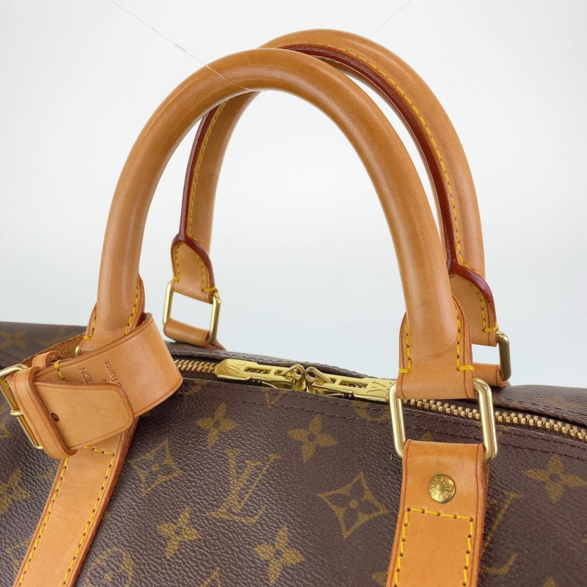 Louis Vuitton Synthetic Keepall Bag in Brown for Men - Lyst