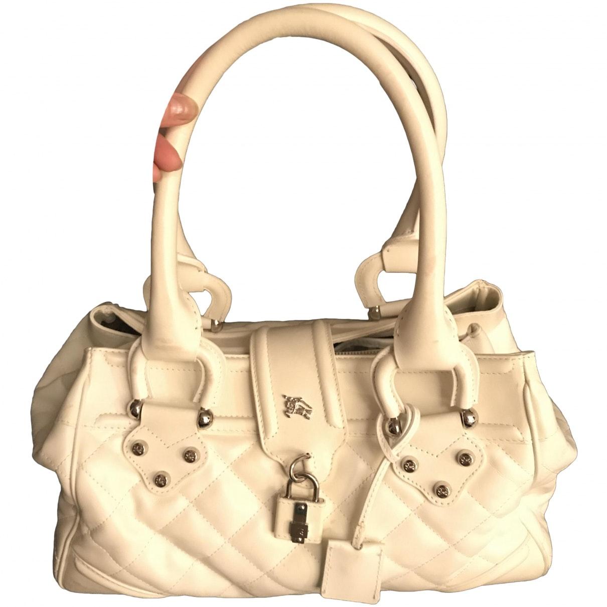 white burberry tote