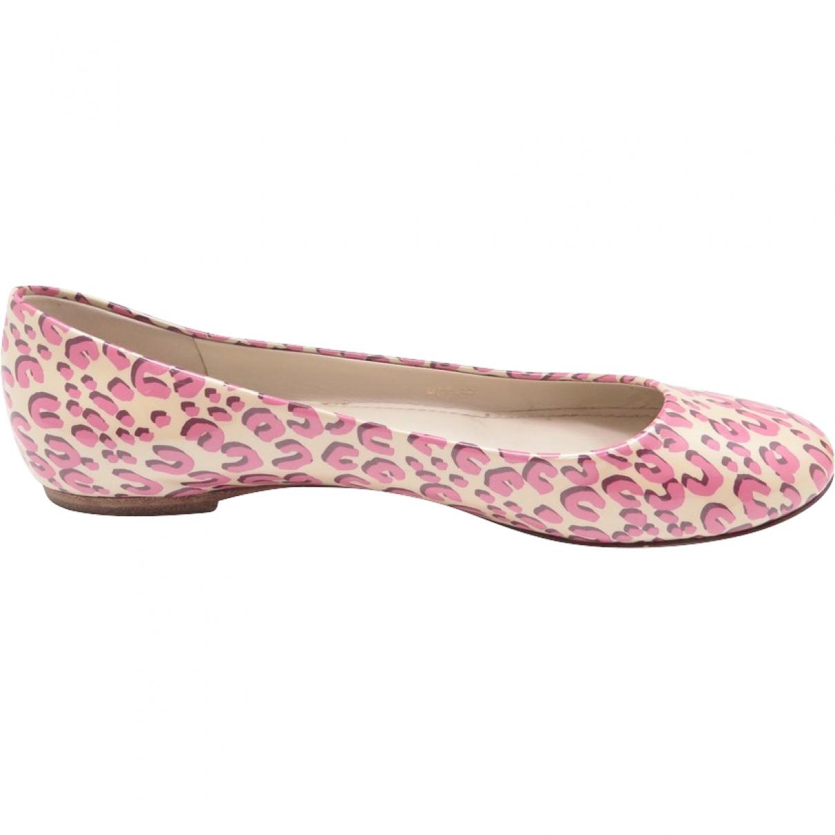 Louis Vuitton Pre-owned Pink Patent Leather Ballet Flats in Pink - Lyst