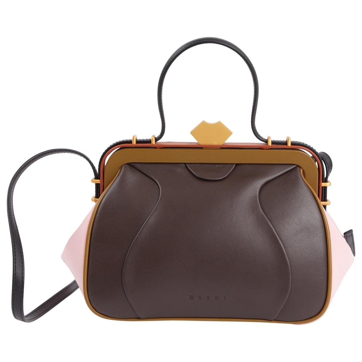Marni Multicolour Leather Handbag in Brown - Lyst