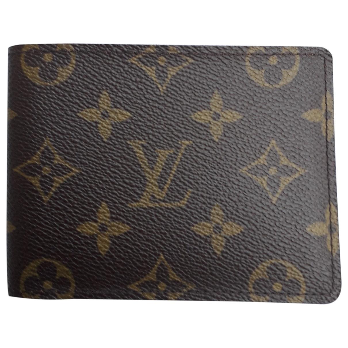 Louis Vuitton Canvas Brown Cloth Small Bag, Wallets & Cases for Men - Lyst