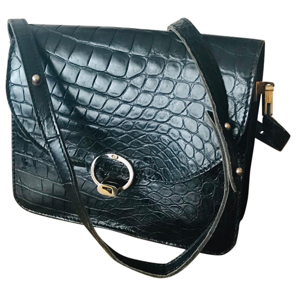 Lancel Crocodile Crossbody Bag in Black Lyst