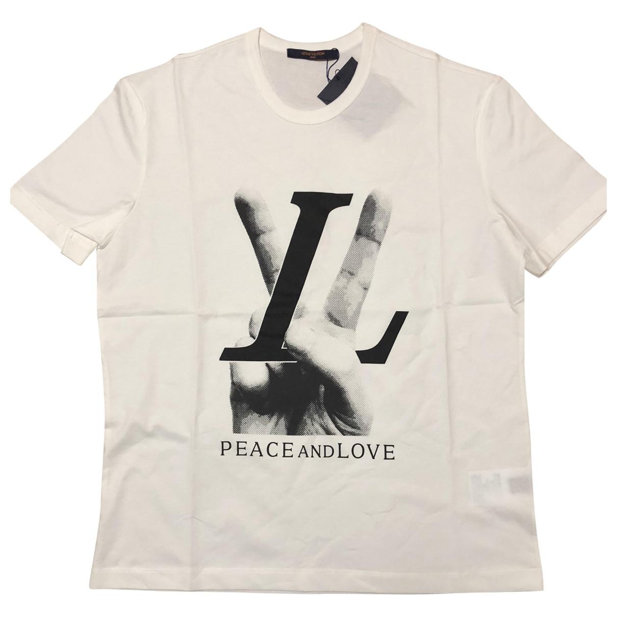 Louis Vuitton Pre-owned White Cotton T-shirt for Men - Lyst