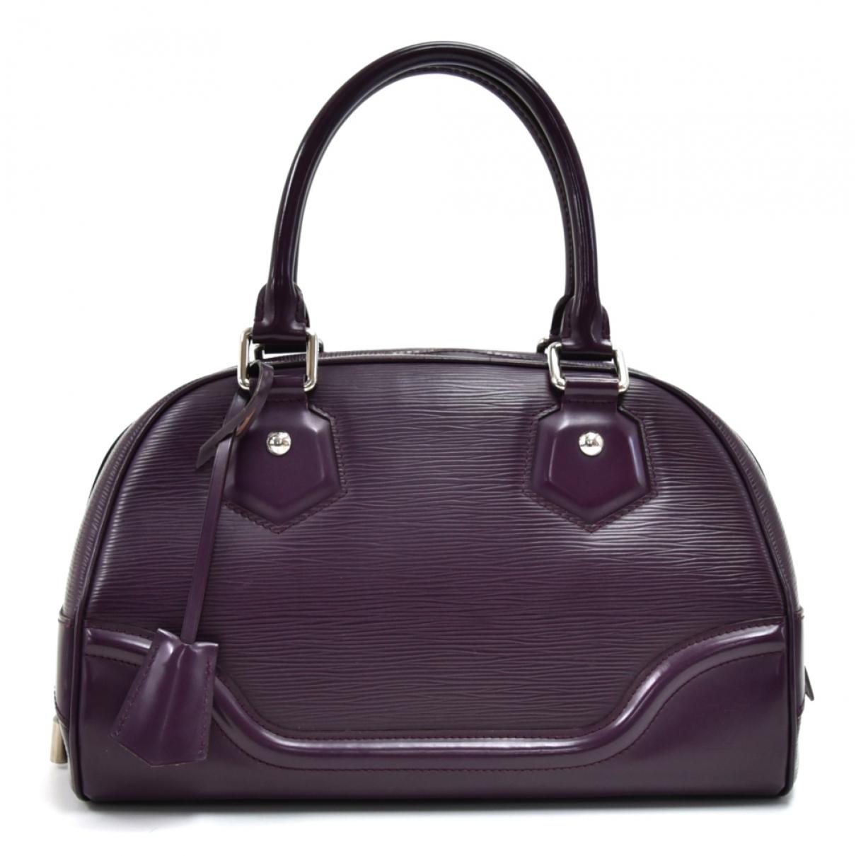 Lyst - Louis Vuitton Montaigne Purple Leather Handbag in Purple
