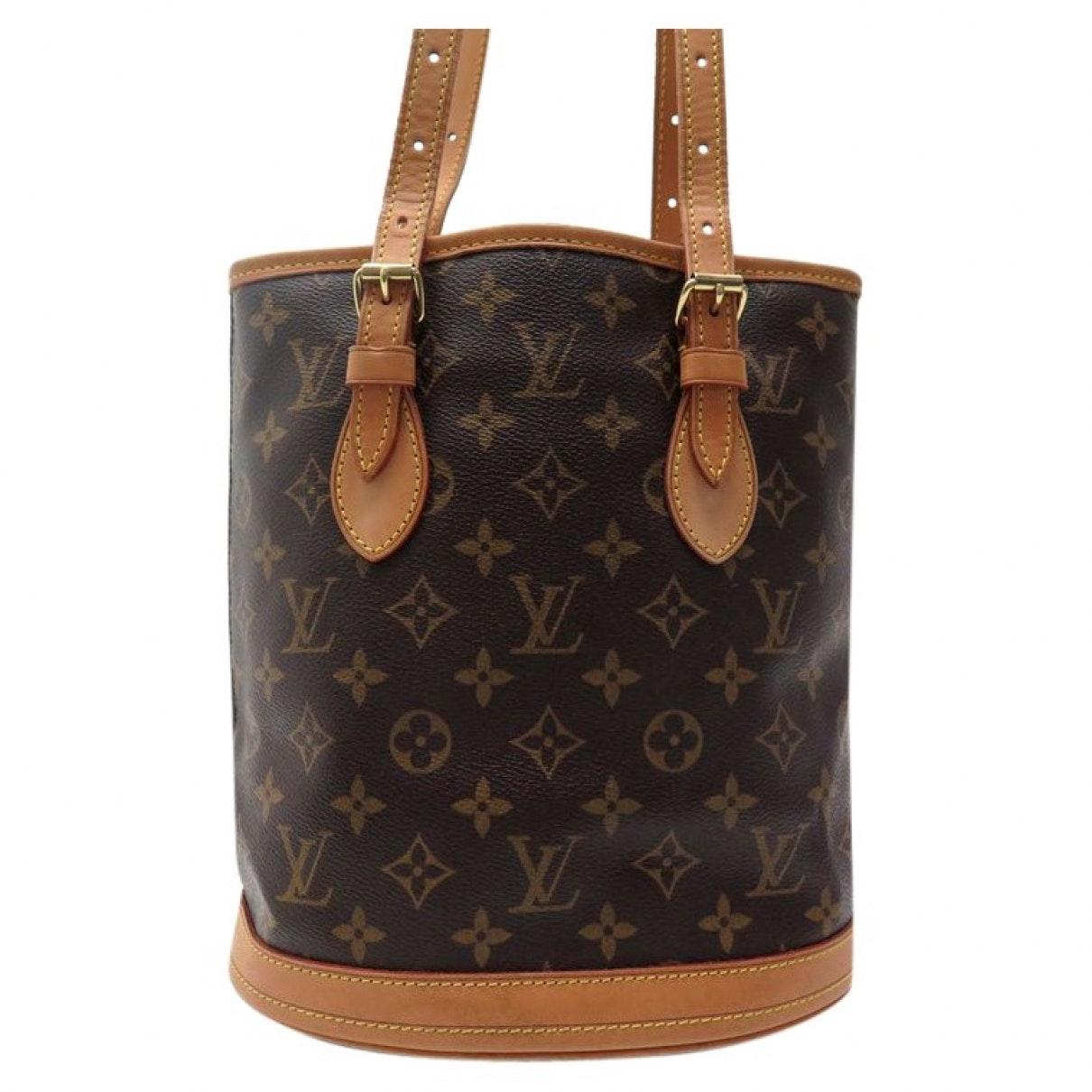 Louis Vuitton Bucket Brown Cloth in Brown - Save 7% - Lyst