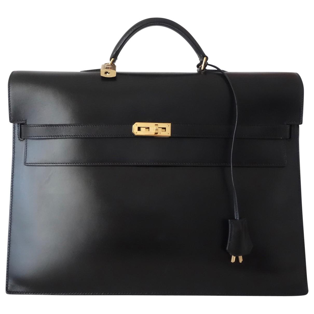 Cartable Kelly 35 en cuir Cuir Hermès en coloris Noir - Lyst