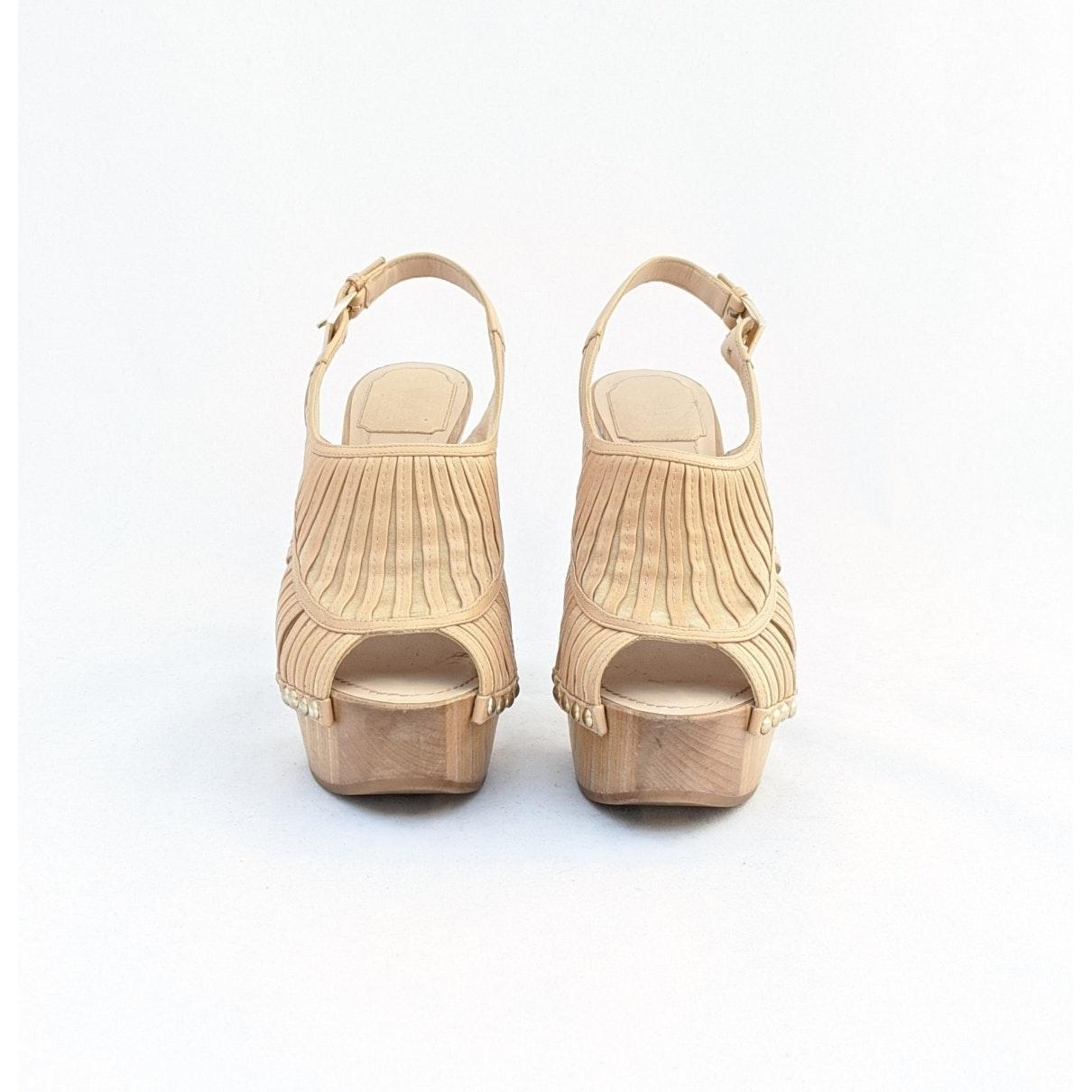 dior tan sandals