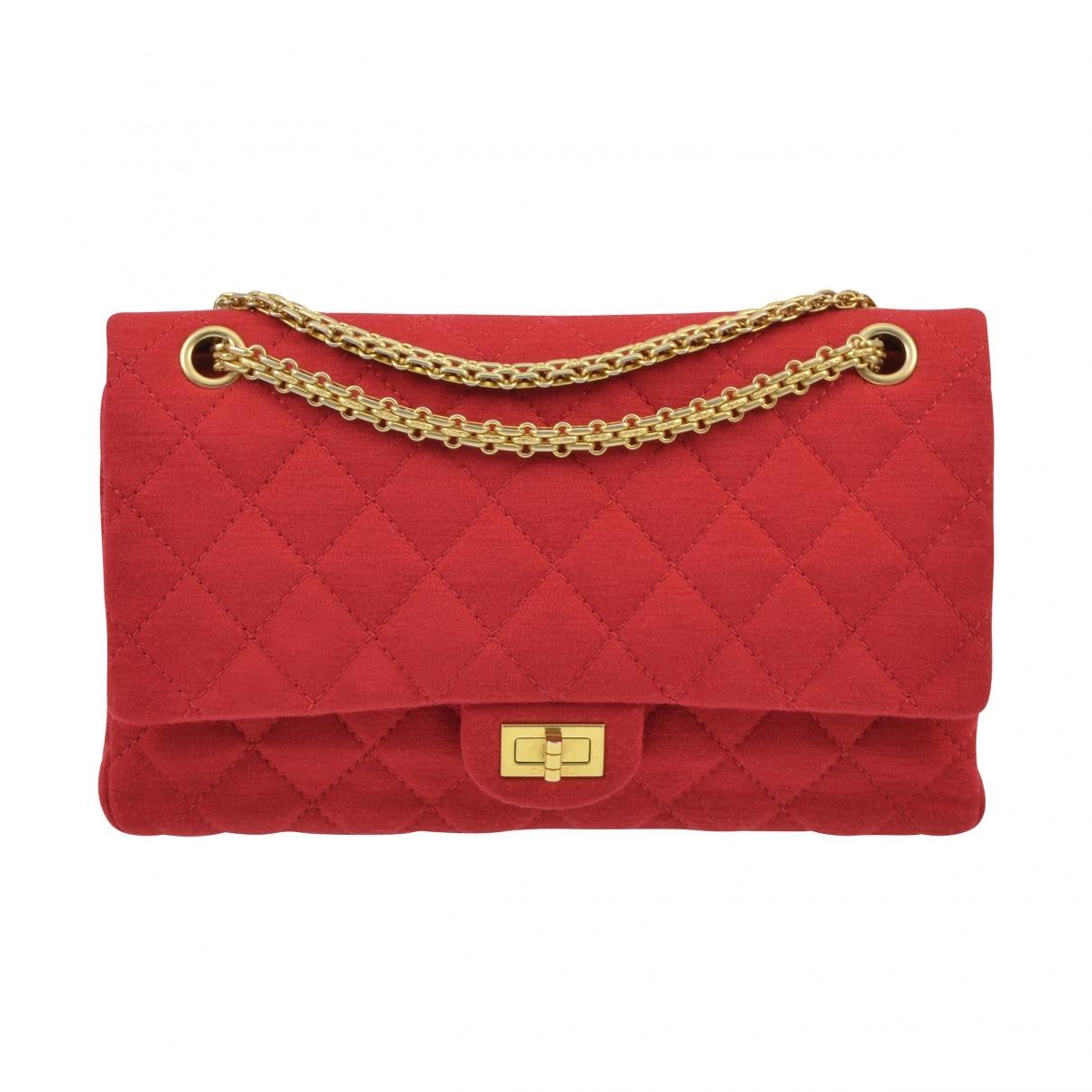 Chanel 2.55 Red Cloth Handbag in Red - Lyst