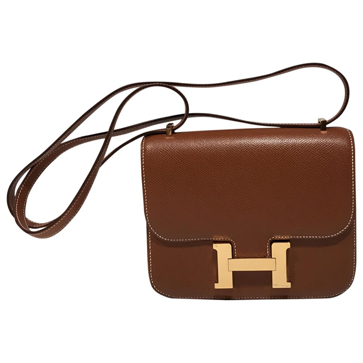 Hermès Constance Leather Crossbody Bag in Gold (Metallic) - Lyst