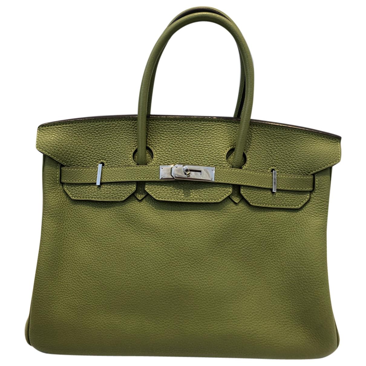Hermès Birkin 35 Leather Handbag in Green Lyst