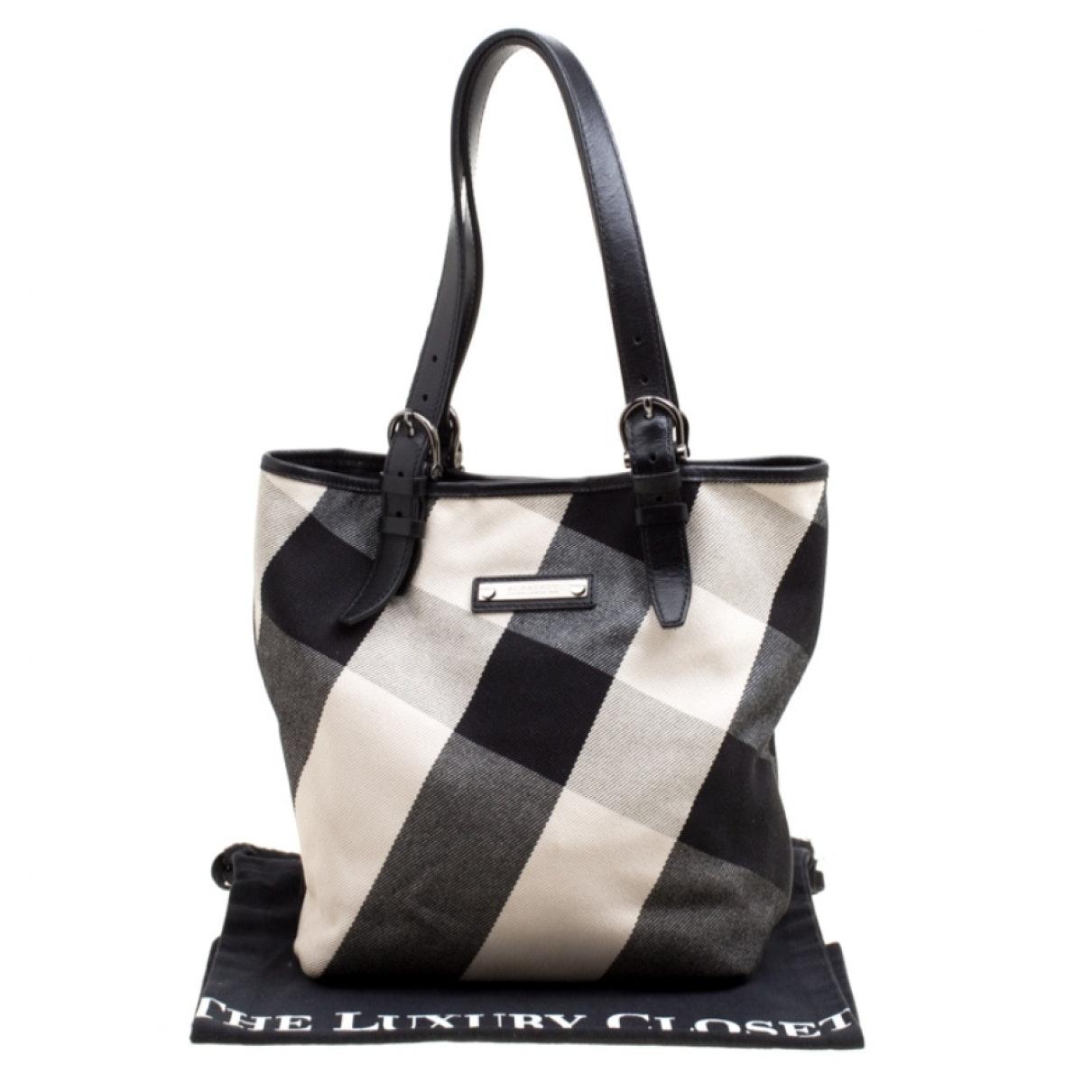 burberry black leather tote bag