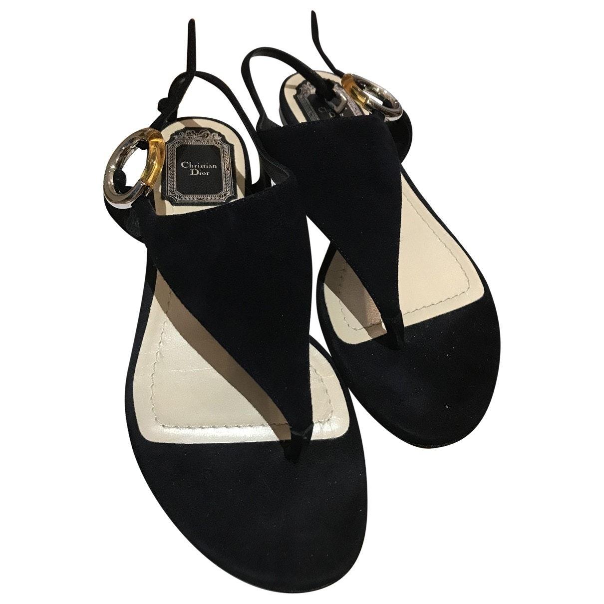 christian dior sandals navy blue