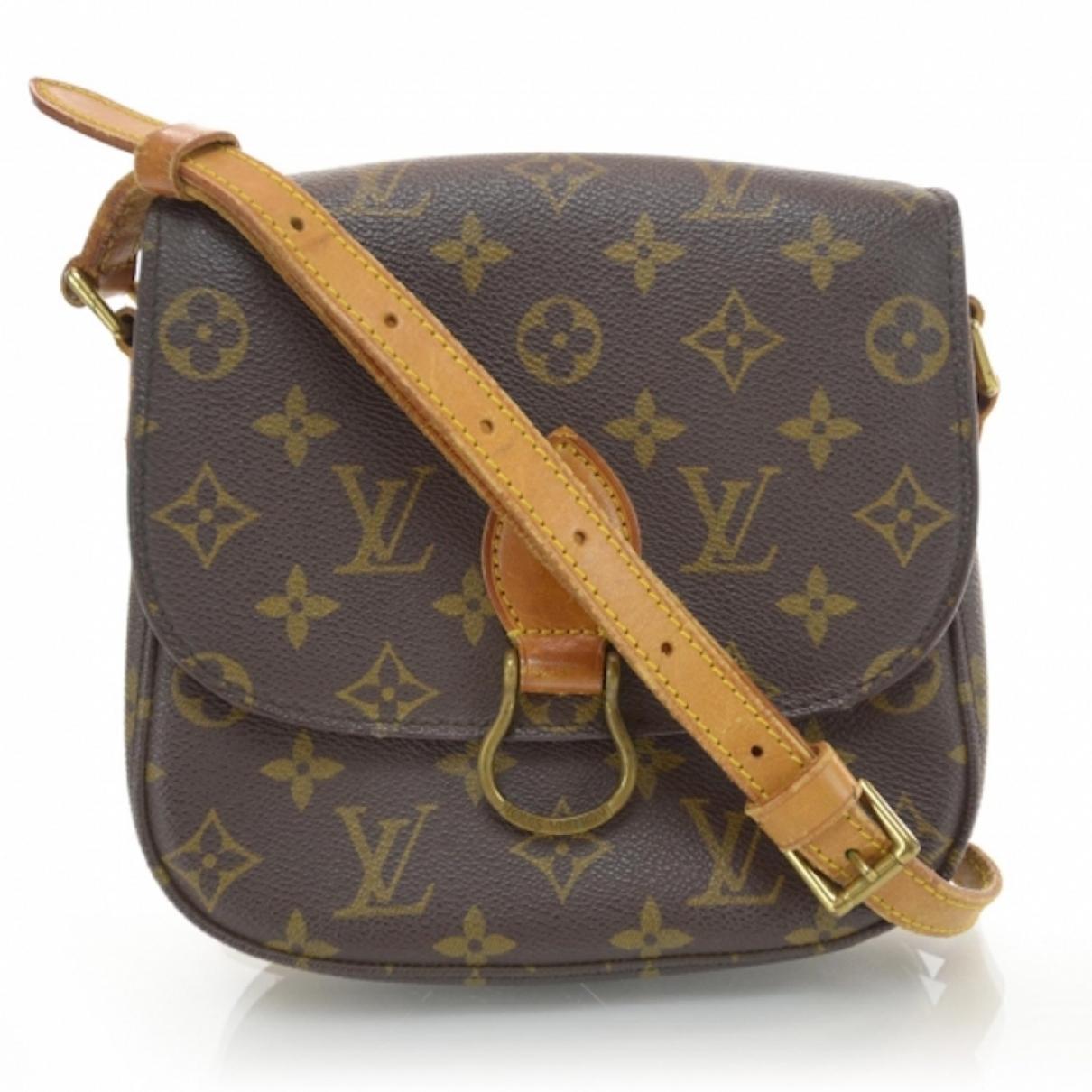 Louis Vuitton Leather Saint Cloud Vintage Brown Cloth Handbag - Lyst