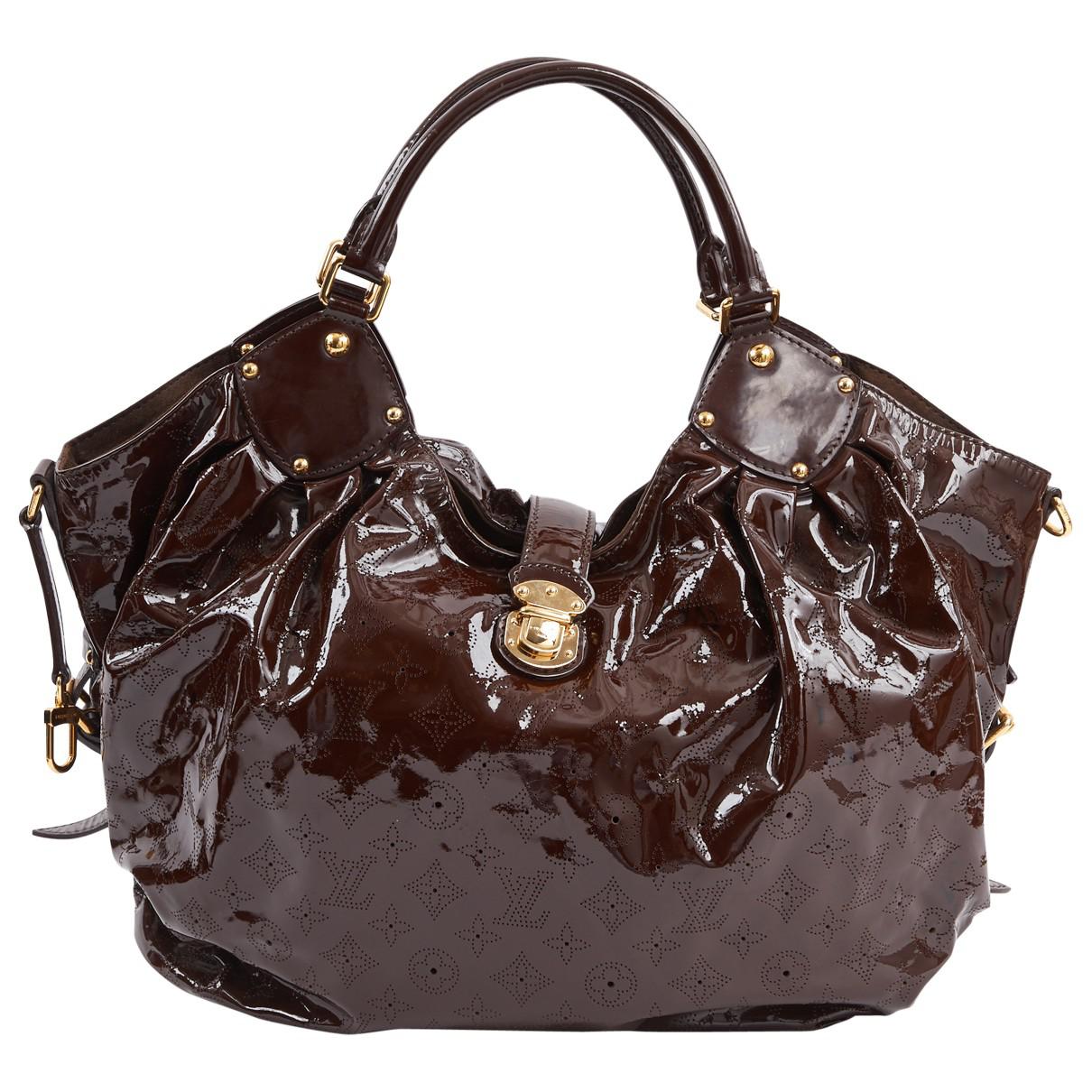 Louis Vuitton Patent Leather Bag in Brown - Lyst