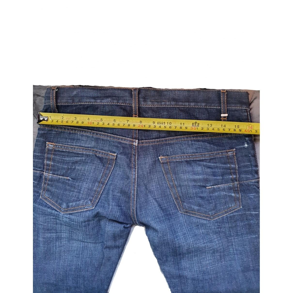 Dior Navy Cotton Jeans in Blue for Men - Lyst