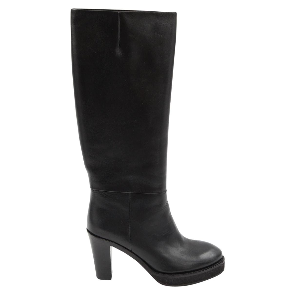 Acne Studios Black Leather Boots - Lyst