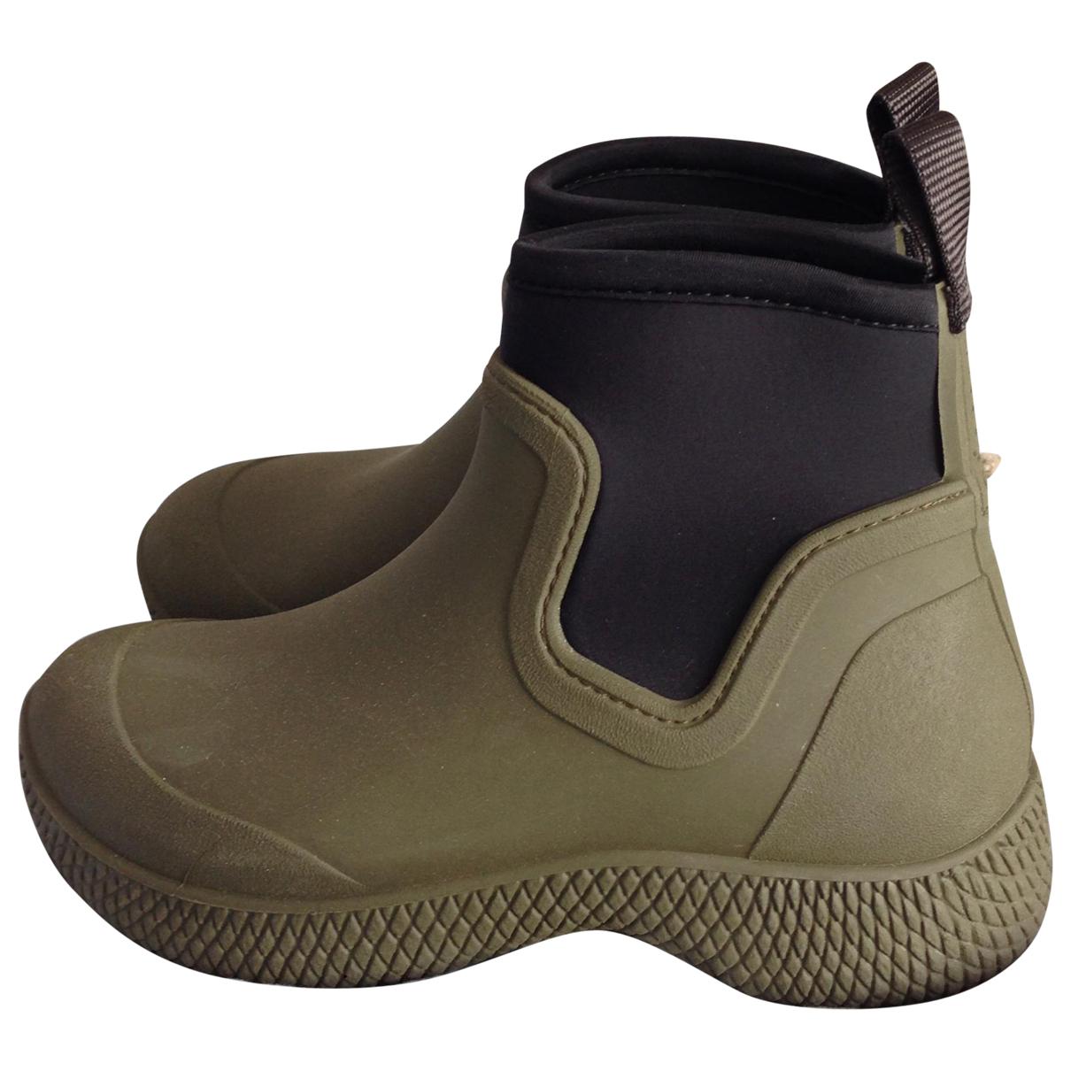 celine green rubber boots