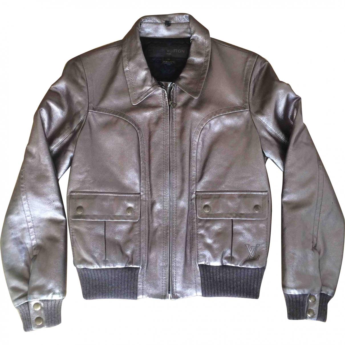 Louis Vuitton Leather Biker Jacket in Gold (Metallic) for Men - Lyst