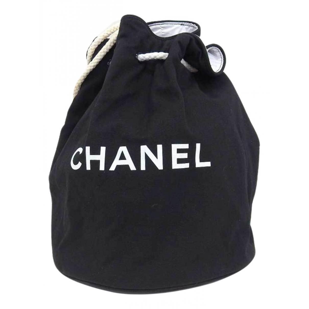 black cloth backpack