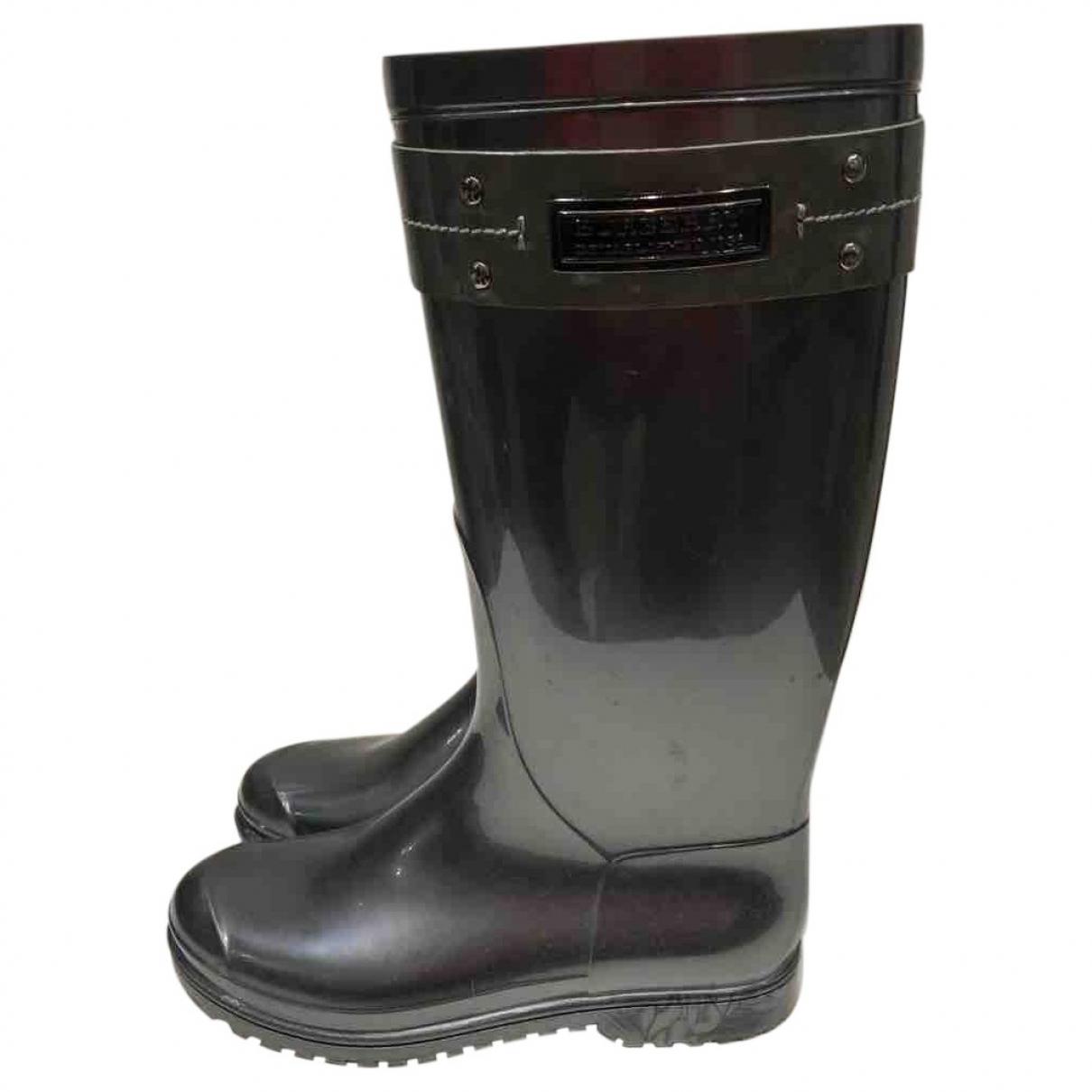 burberry rain boots silver