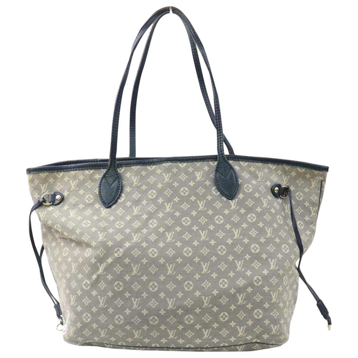 Louis Vuitton Pre-owned Neverfull Grey Cloth Handbags in Gray - Lyst