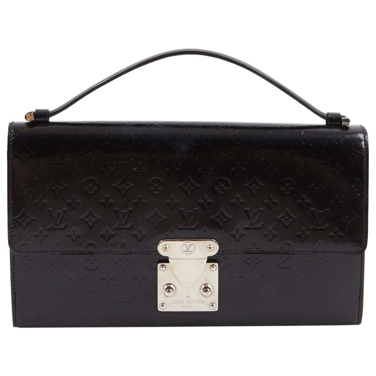 Louis Vuitton Vintage Black Patent Leather Clutch Bag - Lyst