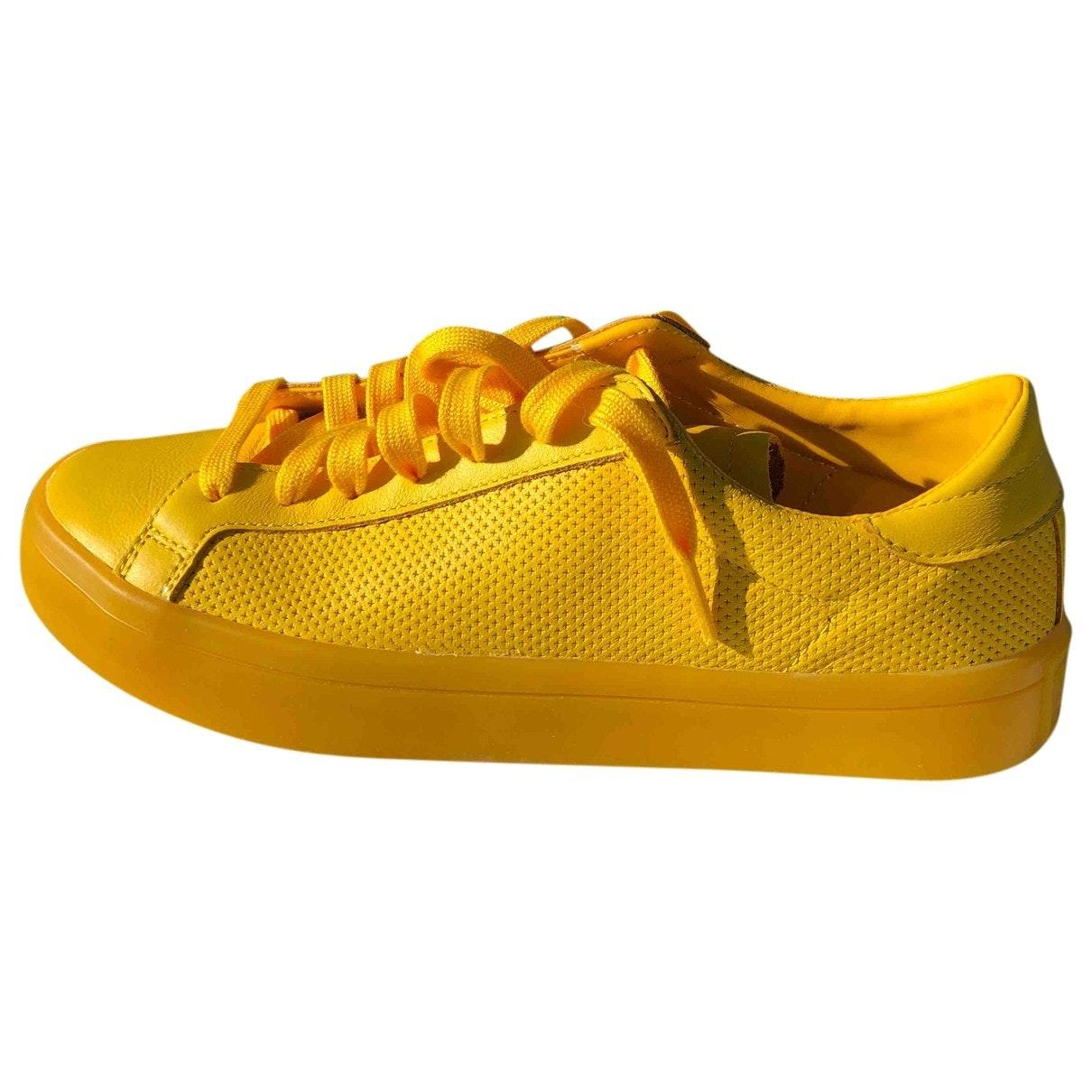 pale yellow trainers