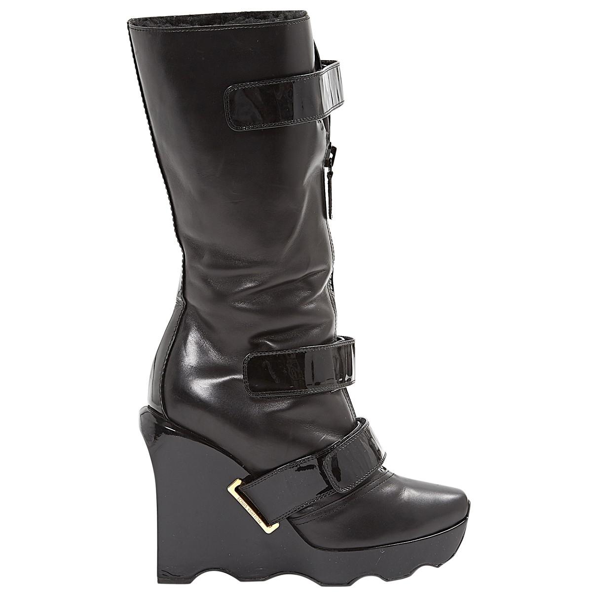 Louis Vuitton Leather Boots in Black - Lyst