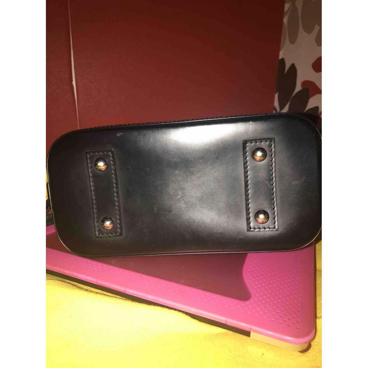 Louis Vuitton Alma Bb Black Leather Handbag in Black - Lyst