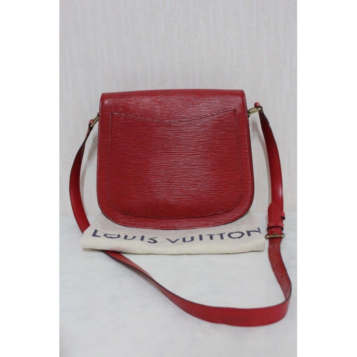Louis Vuitton Saint Cloud Vintage Red Leather Handbag - Lyst