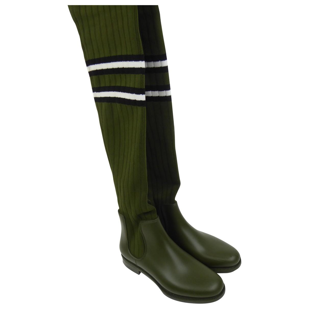 Givenchy Cloth Boots in Green - Lyst