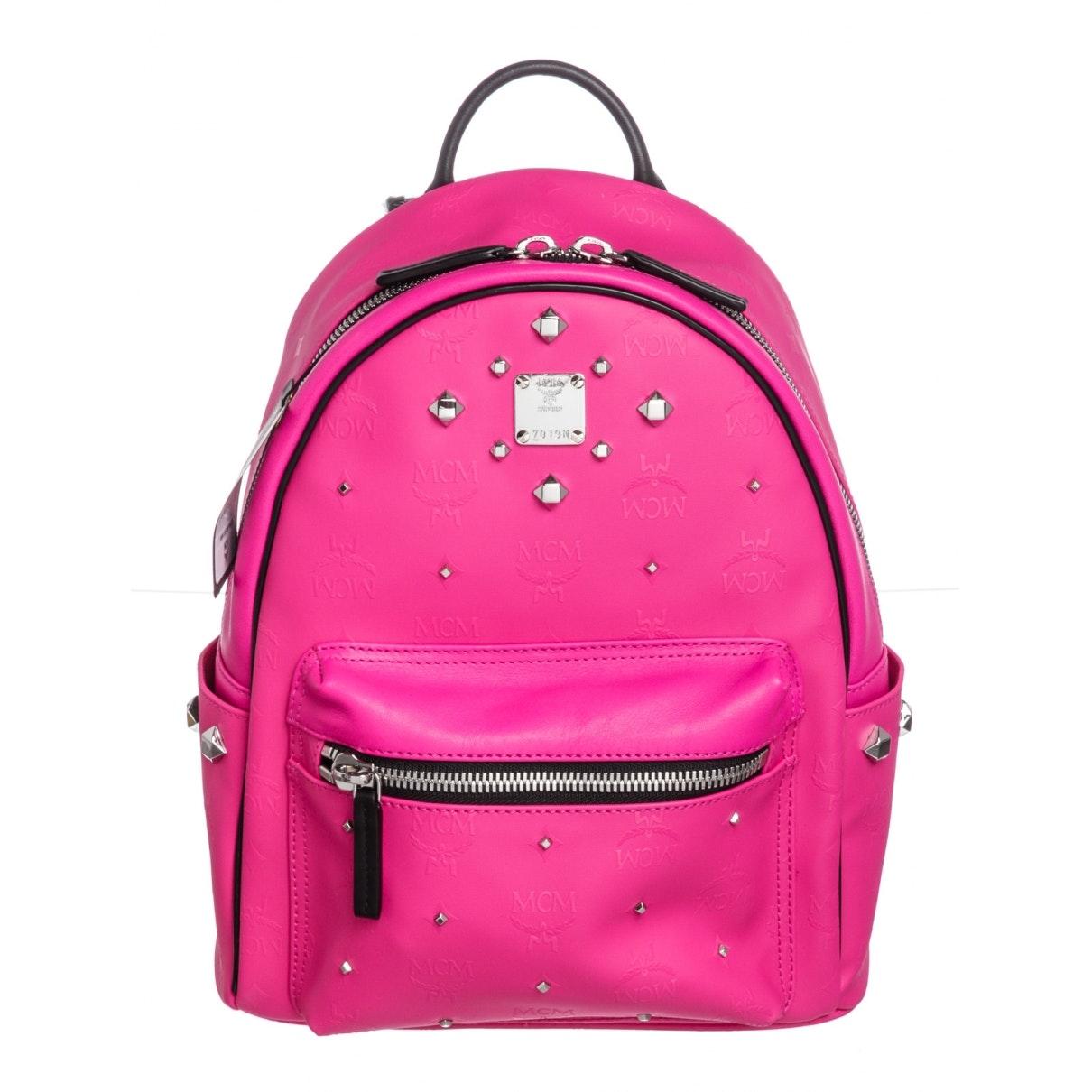 MCM Pink Leather Handbag - Lyst