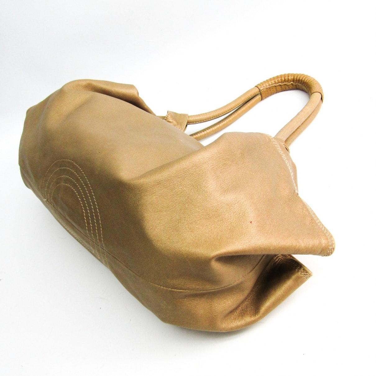 Loewe Leather Handbag in Gold (Metallic) - Lyst