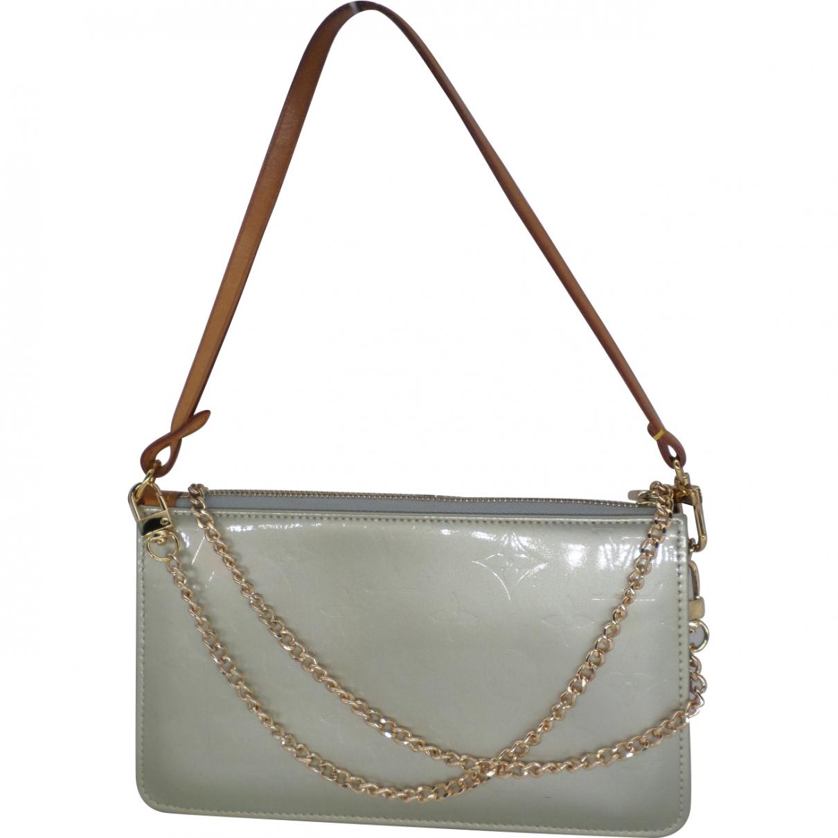 Louis Vuitton Pochette Accessoire Patent Leather Clutch Bag in Metallic - Lyst