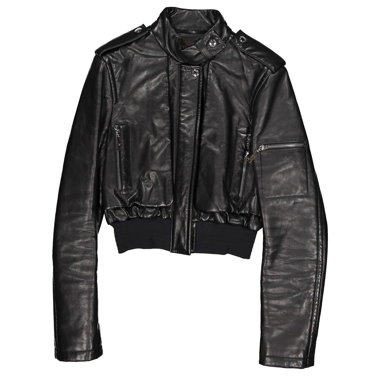 Louis Vuitton Camel Leather Jacket in Black - Save 16% - Lyst